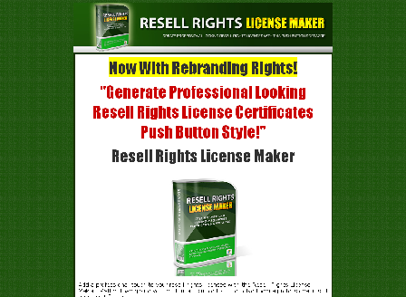 cheap Resell Rights License Maker - Brandable Software!
