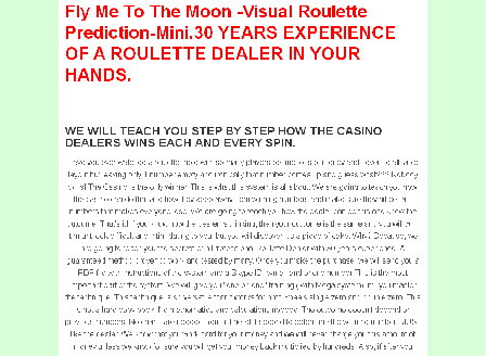 cheap Fly Me to the Moon :Visual Roulette Prediction