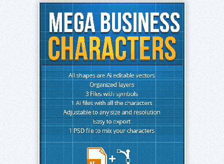 cheap MEGA Business Characters with Commercial License