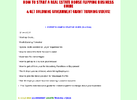 cheap How to start a House Flipping Real Estate business Guide & Get Grant Money Now! Training Videos