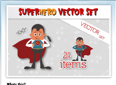 cheap Superhero Vector Set Flat