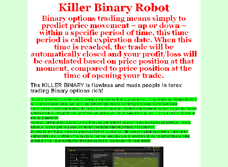 cheap Killer Binary Robot please dont pay $300 on clickbank for lesser products share the wealth for $10!