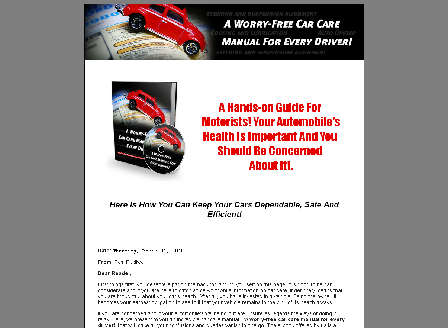 cheap Worry Free Car Care Manual