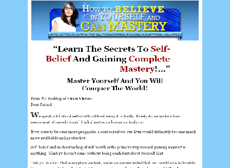 cheap Believe In Yourself And Gain Mastery