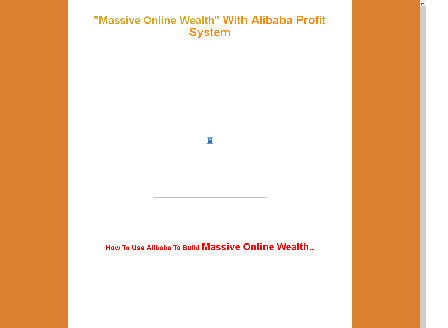 cheap "Massive Online Wealth" With Alibaba Profit System