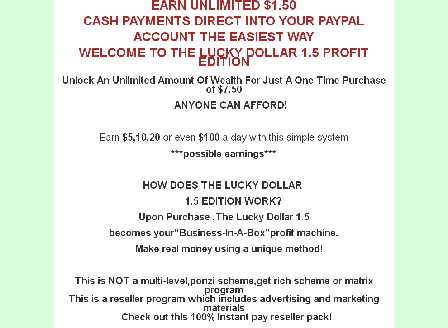 cheap LIFE CHANGING $7.50 CASH SYSTEM