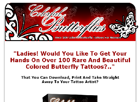 cheap Colorful Butterflies Tattoos