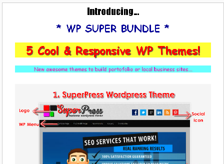 cheap WP Super Bundle : 5 Cool WP Themes Business