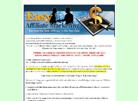 cheap Easy Affiliate Marketing Comes with Master Resale Rights!