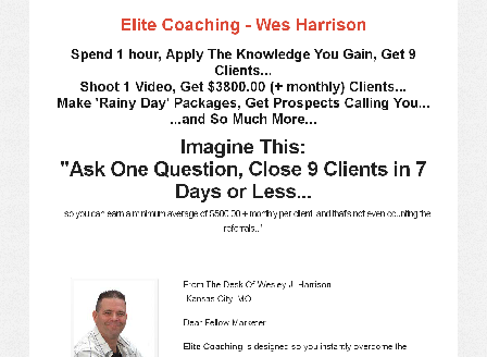 cheap Elite Coaching Wes Harrison