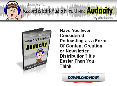 cheap Audacity Training With Resell Rights