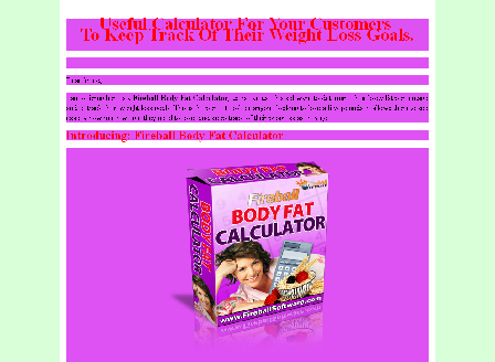 cheap Body Fat Calculator Comes with Master Resale Rights!