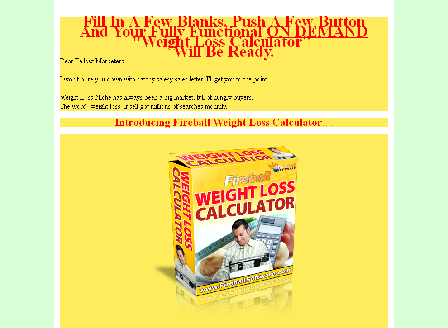 cheap Weight Loss Calculator Comes with Master Resale Rights!