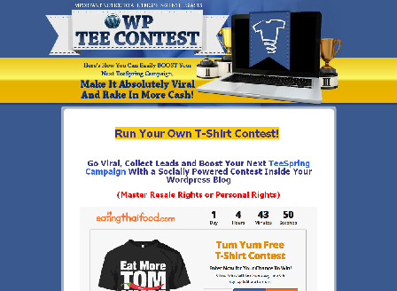 cheap WP Tee Contest Plugin - Master Resale Rights