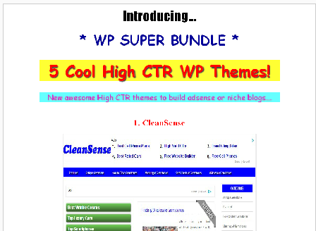 cheap WP Super Bundle : 5 Cool High CTR WP Themes