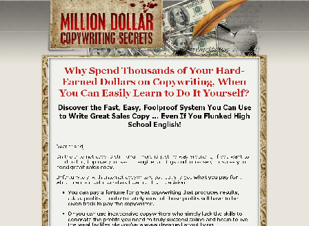 cheap Million Dollars Copywriting Secrets