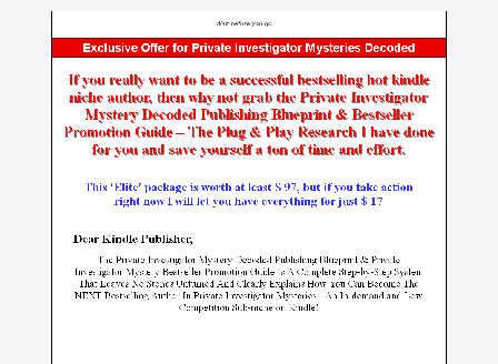 cheap Private Investigator Mysteries Decoded