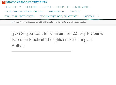 cheap 22-Day E-Course Based on Practical Thoughts on Becoming an Author