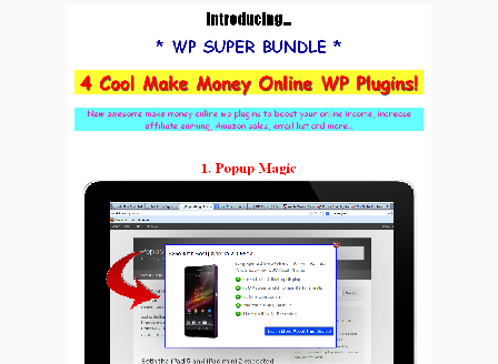cheap WP Super Bundle : 4 Make Money Online WP Plugins