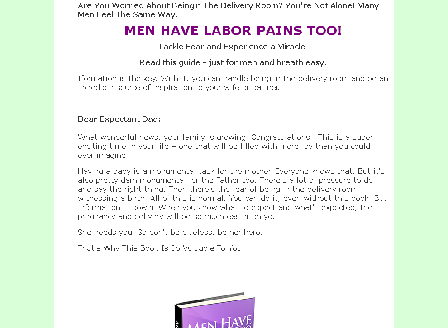 cheap Men Have Labor Pains Too