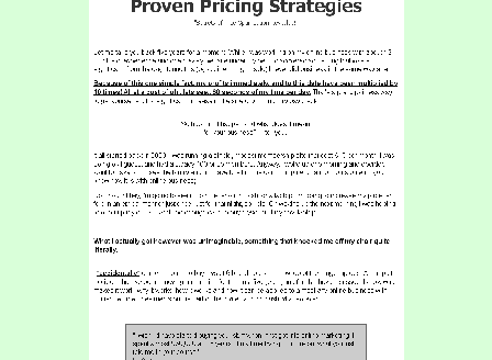 cheap Proven Pricing Strategies