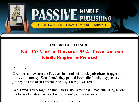 cheap Hot Offer Passive Kindle Publishing + Bonus!!!
