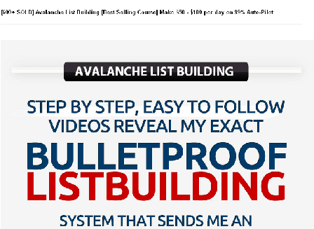 cheap Avalanche List Building [Best Selling Course]