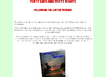 cheap Forty Days and Forty Nights with PLRs