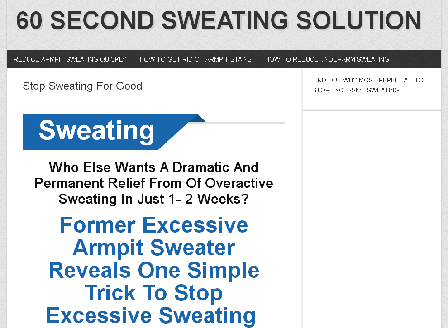 cheap 60 Second Sweating Solution