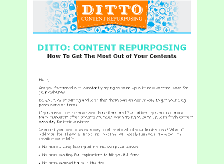 cheap Ditto Content Repurposing