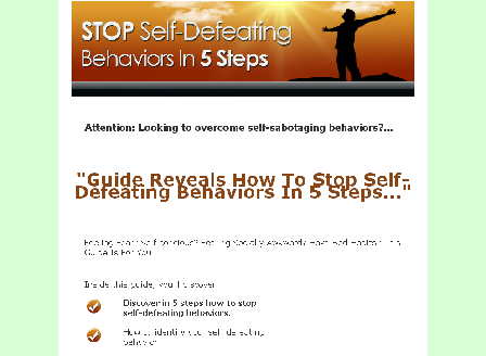cheap Stop Self Defeating Behaviors In 5 Steps