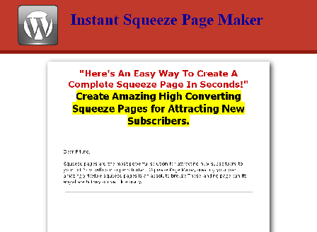 cheap Instant Squeeze Page Maker