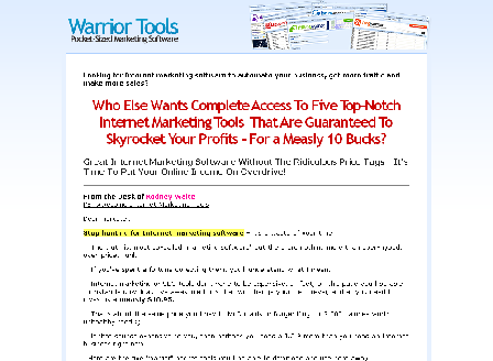 cheap Five Warrior Internet Marketing Tools