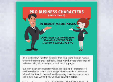 cheap 30 Ready-Made poses of  Male & Female Business characters