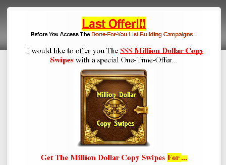 cheap Done-For-You List Building Campaigns OTO3