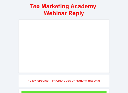 cheap Tee Marketing Academy 2 Pay