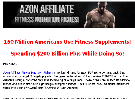 cheap Azon Affiliate Fitness Nutrition Riches