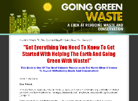 cheap Going Green Waste