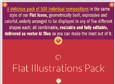 cheap Flat Illustrations Gold Pack with Commercial License