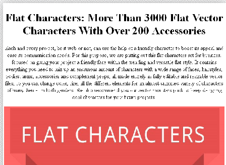cheap 3000 + Mega Flat Characters with Commercial License
