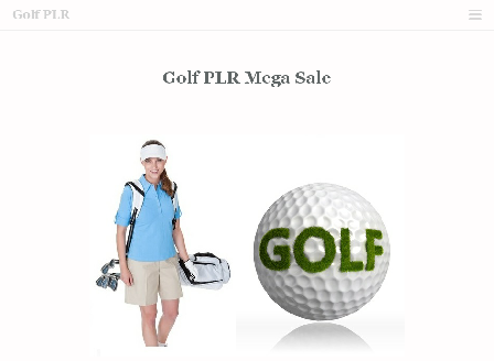 cheap Golf PLR Mega Sale