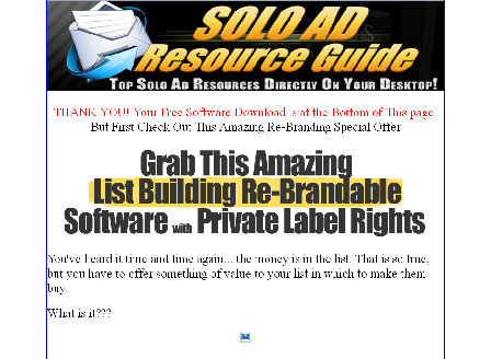 cheap Solo Ad Resource Guide Re-Branding License