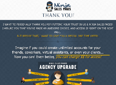 cheap Ninja Sales Pages - Agency Access