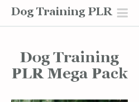 cheap Dog Training PLR