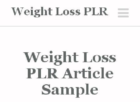 cheap Weight Loss PLR