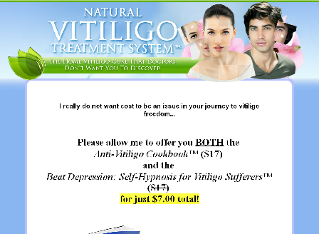 cheap 1. Anti-Vitiligo Cookbook AND 2. Beat Depression