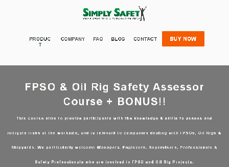cheap FPSO & Oil Rig Safety Assessor Course