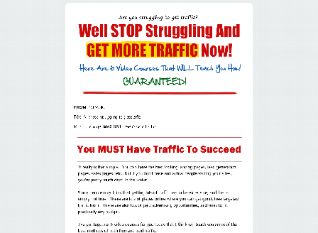 cheap Traffic Generation Video Course Package