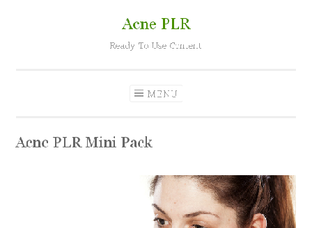 cheap Acne PLR Mini Pack