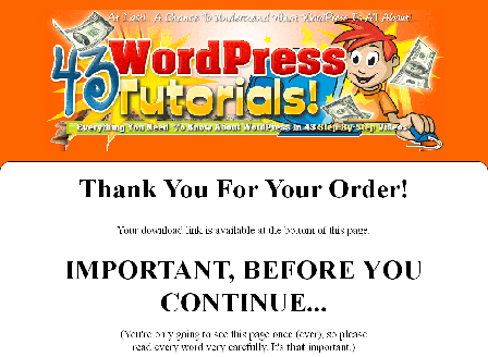 cheap 43 WordPress Tutorials - Upgrade Offer